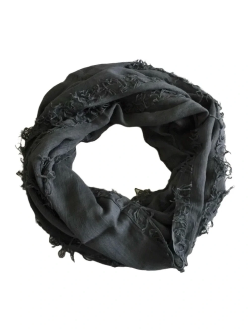 Topshop gray fringed wrap scarf